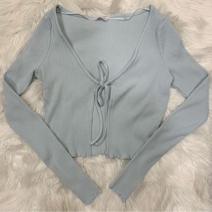 3/$15 NWOT Cotton On baby blue rib knit cropped long sleeve